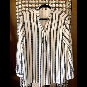 NWT Striped Long-Sleeved Blouse